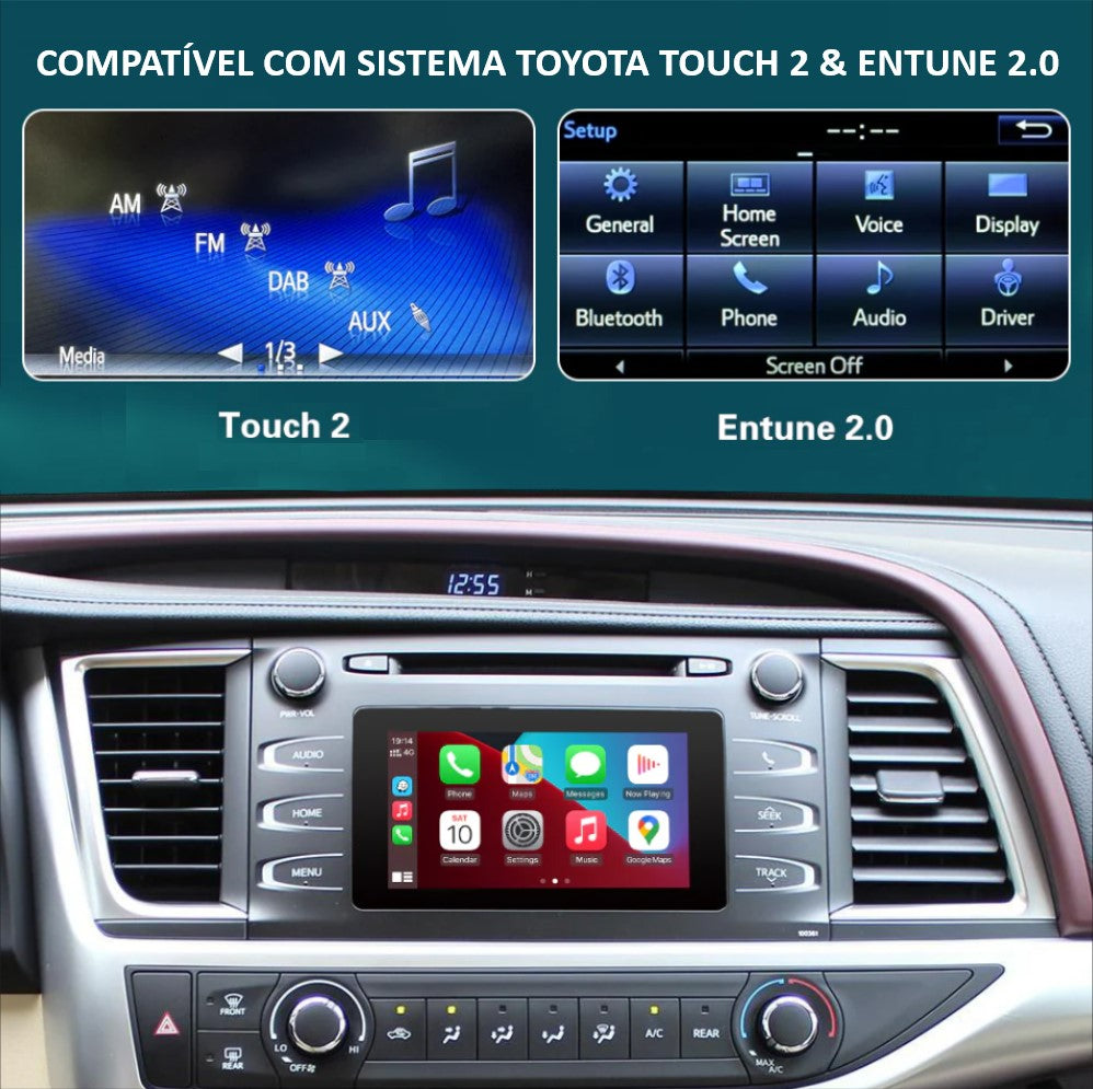 TOYOTA - Sistema Touch 2 & Entune 2.0 - Instalação Função CarPlay & AndroidAuto Wireless