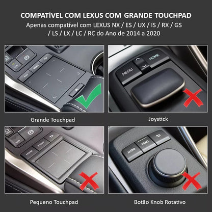 LEXUS - Sistema Premium Navigation c/ GRANDE TOUCHPAD - Instalação Função Apple CarPlay & Google Android Auto Wireless