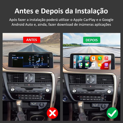 LEXUS - Sistema Premium Navigation c/ JOYSTICK ou PEQUENO TOUCHPAD - Instalação Função Apple CarPlay & Google Android Auto Wireless