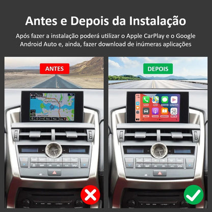 LEXUS - Sistema Premium Navigation c/ BOTÃO KNOB ROTATIVO - Instalação Função Apple CarPlay & Google Android Auto Wireless