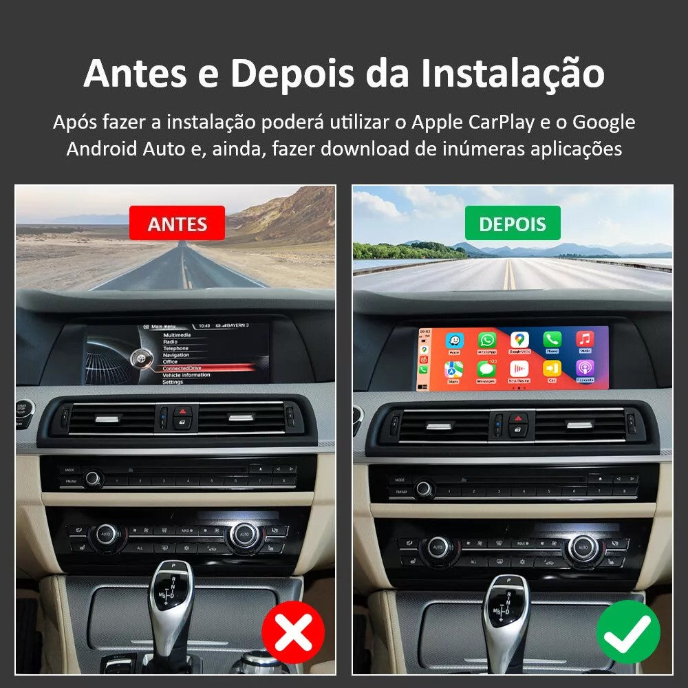 BMW - Sistema NBT ID4 - Instalação Função Apple CarPlay & Google Android Auto Wireless