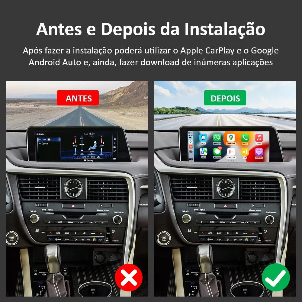 LEXUS - Sistema Premium Navigation c/ GRANDE TOUCHPAD - Instalação Função Apple CarPlay & Google Android Auto Wireless