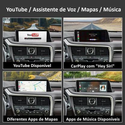 LEXUS - Sistema Premium Navigation c/ GRANDE TOUCHPAD - Instalação Função Apple CarPlay & Google Android Auto Wireless