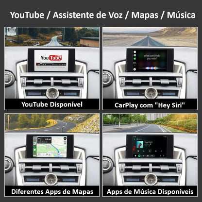 LEXUS - Sistema Premium Navigation c/ BOTÃO KNOB ROTATIVO - Instalação Função Apple CarPlay & Google Android Auto Wireless