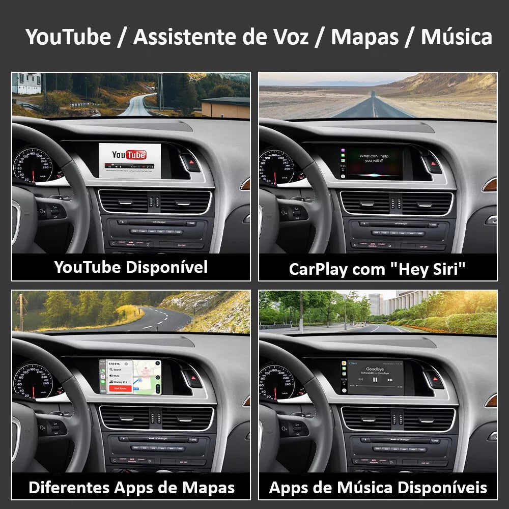 AUDI - Sistema MMI 3G [BNav] / 3G [HNav] / 3G Plus [HN+] - Instalação Função CarPlay & Android Auto Wireless