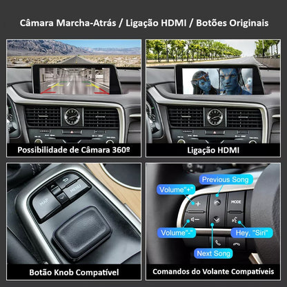 LEXUS - Sistema Premium Navigation c/ GRANDE TOUCHPAD - Instalação Função Apple CarPlay & Google Android Auto Wireless