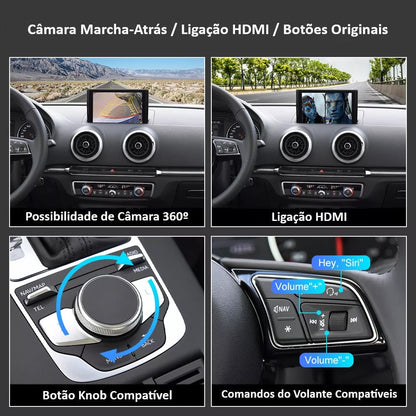 AUDI - Sistema MMI MIB 1 LOW (MSTD) & HIGH (MHIG) - Instalação Função Apple CarPlay & Google Android Auto Wireless