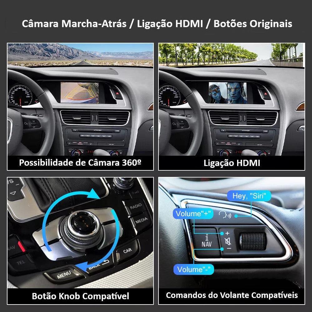 AUDI - Sistema MMI 3G [BNav] / 3G [HNav] / 3G Plus [HN+] - Instalação Função CarPlay & Android Auto Wireless