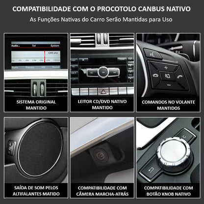 MERCEDES-BENZ - Classe ML / GL / SLC / SLK - Ecrã Touch Screen Android 13 - Apple CarPlay & Google Android Auto Wireless