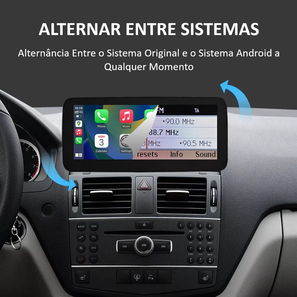 MERCEDES-BENZ - Classe ML / GL / SLC / SLK - Ecrã Touch Screen Android 13 - Apple CarPlay & Google Android Auto Wireless