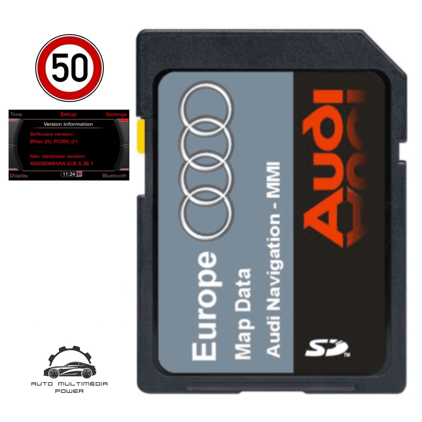 AUDI - Sistema MMI 3G BASIC BNAV - Atualização Software + Mapas GPS Nav v5.36.1 2024