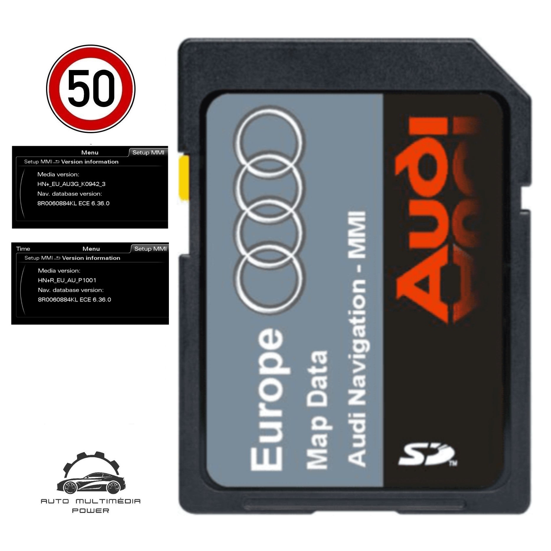 SD-Karten für Audi MMI 3G Plus Kartenupdate und Versionsinformationen