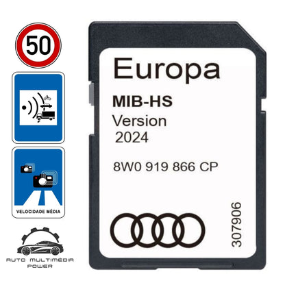 AUDI - Sistema MMI MIB-HS (MIB 2 Low) - Cartão SD Atualização Software + Mapas GPS Nav v2024