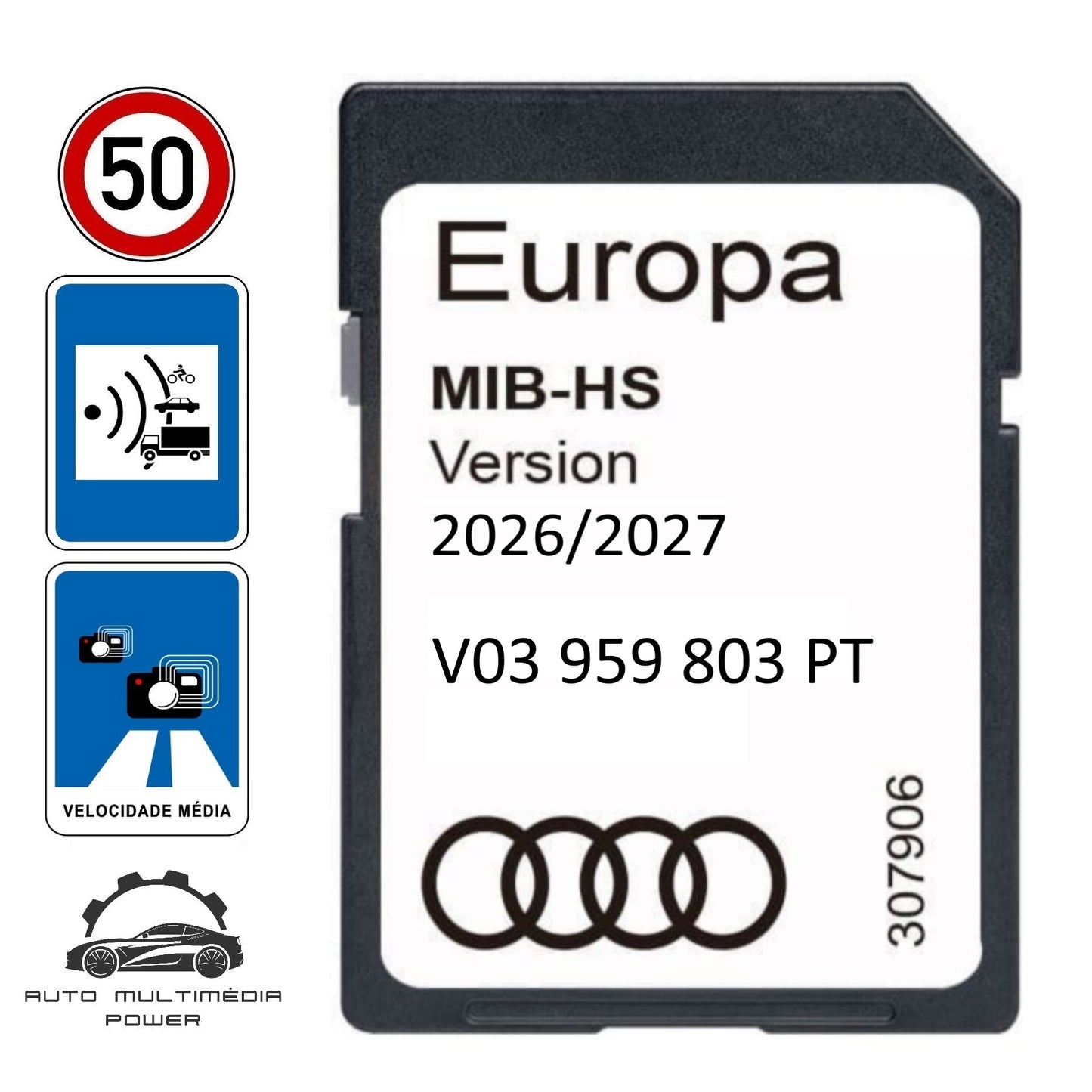 AUDI - Sistema MMI MIB-HS (MIB 2 Low) - Cartão SD Atualização Software + Mapas GPS Nav 2026