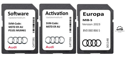 AUDI - Sistema MMI MIB-S MSTD - Cartão SD Atualização Software + Mapas GPS Nav v2024
