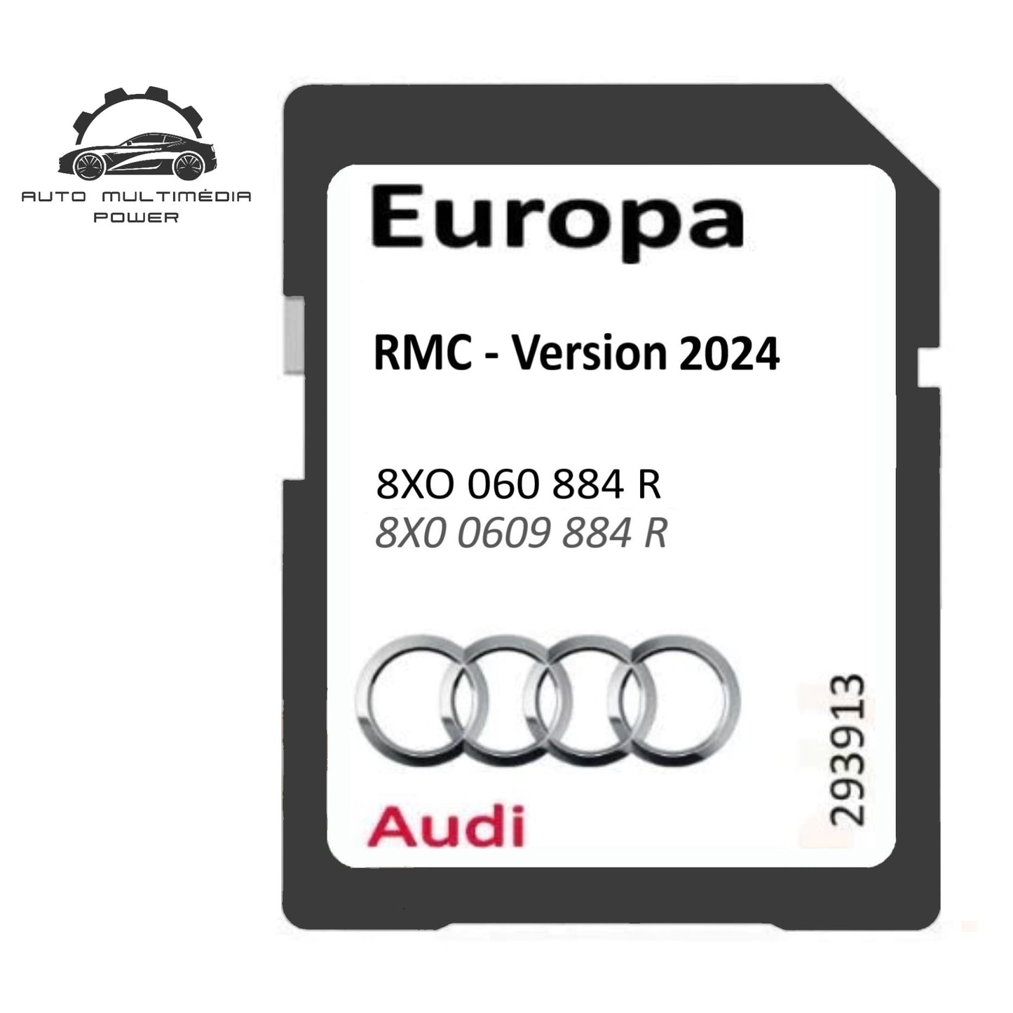 AUDI - Sistema MMI RMC - Cartão SD Atualização Software + Mapas GPS Nav v2024