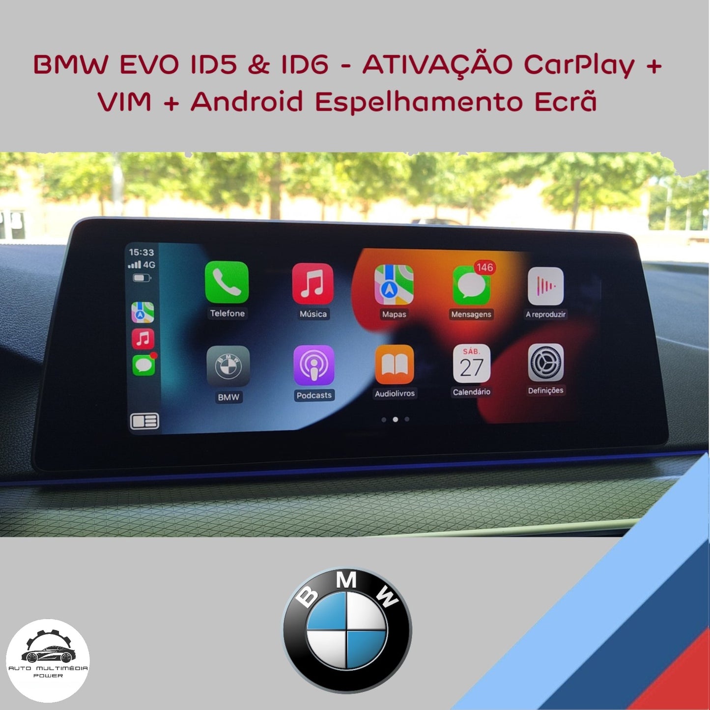 BMW & MINI & TOYOTA - Sistema EVO ID5 & ID6 - Ativação CarPlay + VIM + Espelhamento Ecrã Android