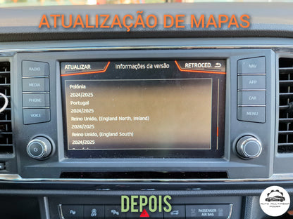 SEAT - Sistema MIB1 / MIB2 - Cartão SD Atualização Mapas GPS Nav v24 2025