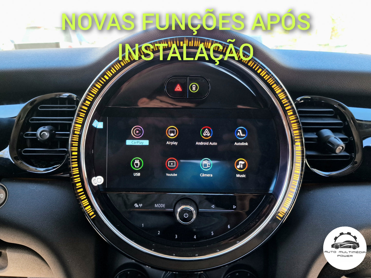 MINI - Sistema EVO - Instalação Função Apple CarPlay & Google Android Auto Wireless