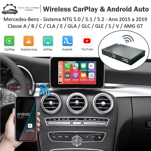MERCEDES-BENZ - Sistema NTG 5.0 / 5.1 / 5.2 - Instalação Função Apple CarPlay & Google Android Auto Wireless