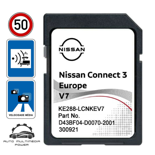 NISSAN - Sistema Connect 3 - Cartão SD Atualização Mapas GPS Nav v7 2023