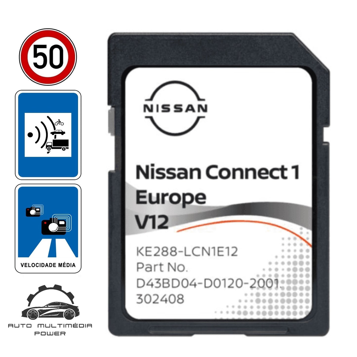 NISSAN - Sistema Connect 1 - Cartão SD Atualização Mapas GPS Nav v12 2023