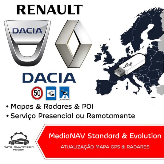 RENAULT & DACIA & LADA & OPEL & NISSAN - Sistema MediaNav Standard & Evolution - Atualização Mapas GPS Nav v2024