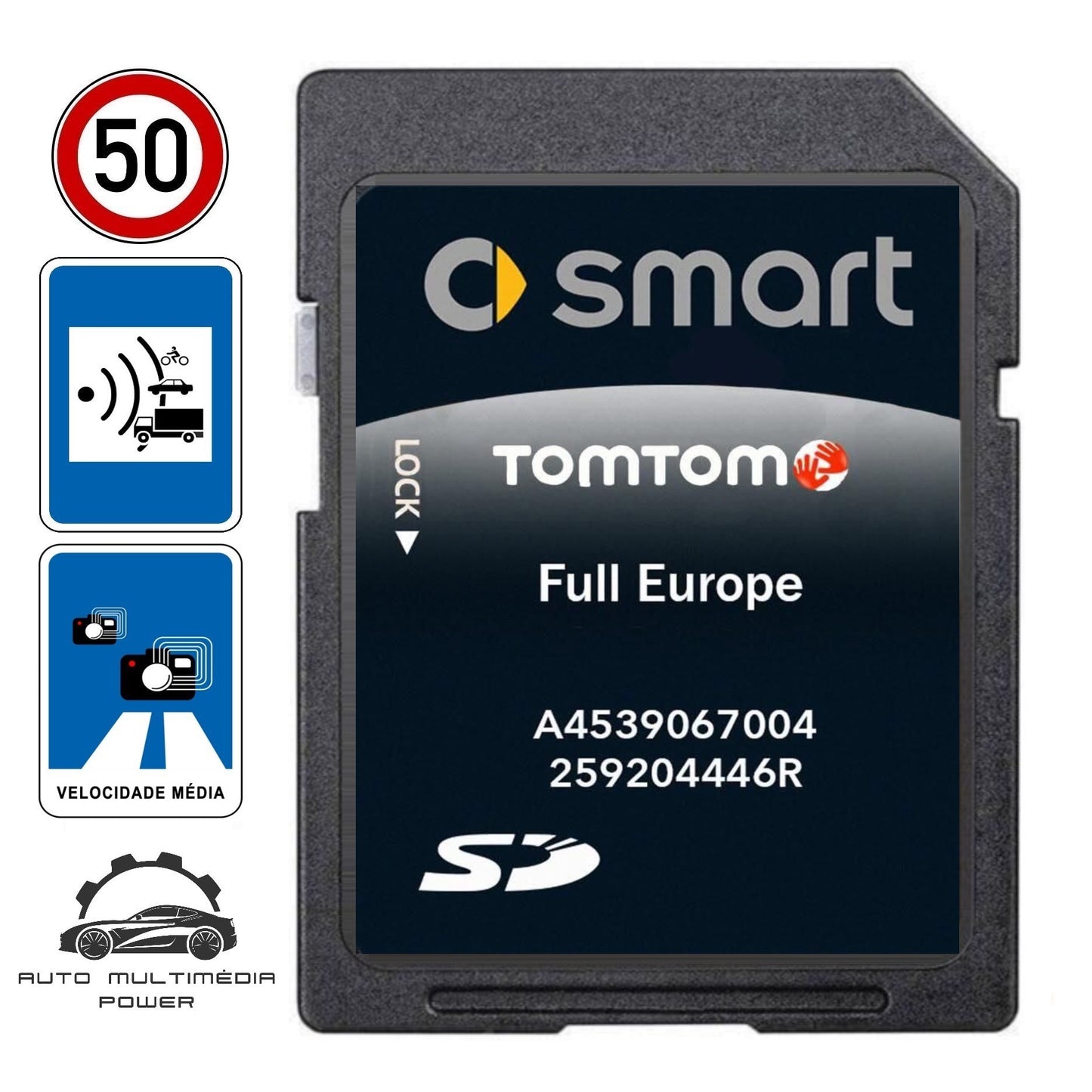 SMART - Sistema Cool & Media P26 Modelo 453 - Cartão SD Atualização Mapas GPS Nav 2025