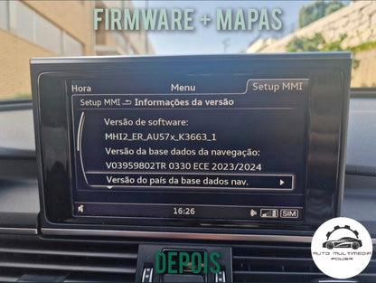 AUDI - Sistema MMI MIB2 High MHI2 MHI2Q - Cartão SD Atualização Software + Mapas GPS Nav v2025