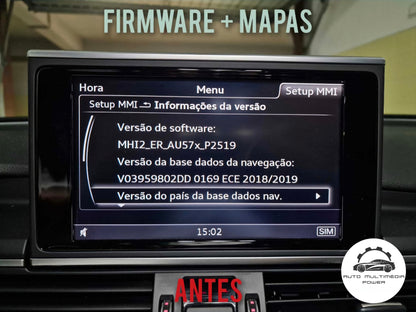 AUDI - Sistema MMI MIB2 High MHI2 MHI2Q - Cartão SD Atualização Software + Mapas GPS Nav v2025