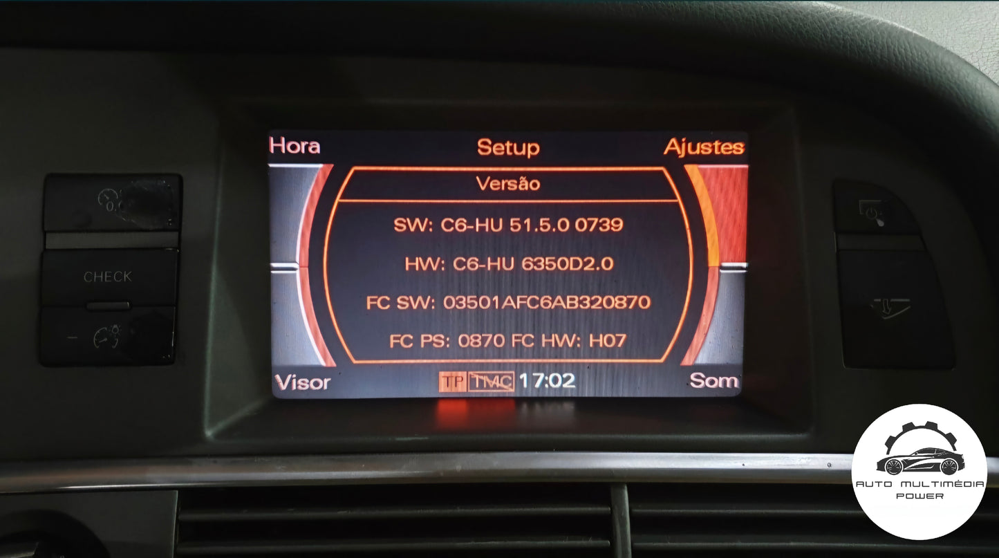 AUDI - Sistema MMI 2G HIGH - Atualização Software / Firmware v5570