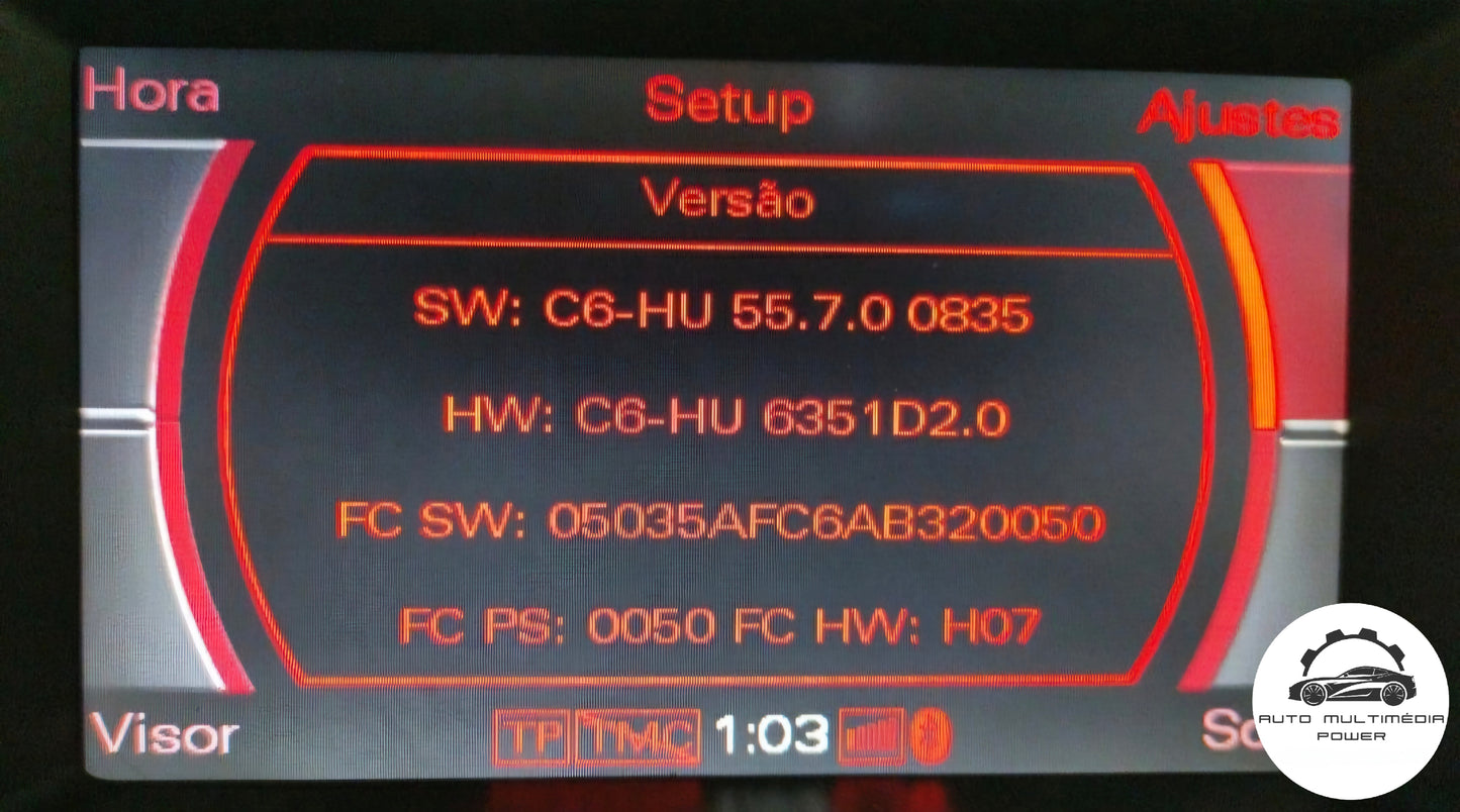 AUDI - Sistema MMI 2G HIGH - Atualização Software / Firmware v5570