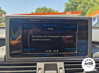 AUDI - Sistema MMI RMC - Cartão SD Mapas GPS Nav versão Ano Matrícula