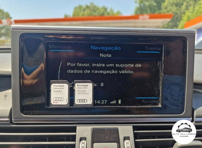 AUDI - Sistema MMI RMC - Cartão SD Mapas GPS Nav versão Ano Matrícula