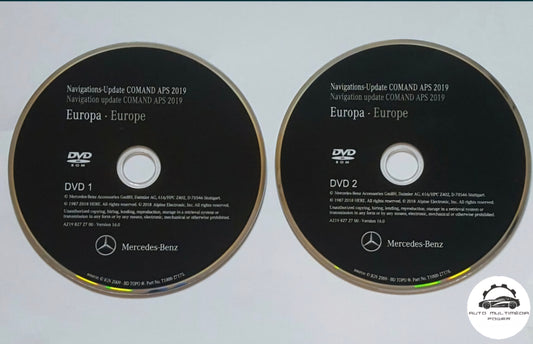 MERCEDES-BENZ - Sistema NTG 2.5 COMAND - DVD Atualização Mapas GPS NAV Europa v16 2019