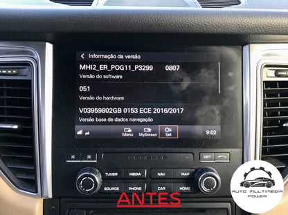 PORSCHE - Sistema MIB 2 MHI2 PCM 4 / 4.1 - Atualização Software + Mapas GPS Nav v2025