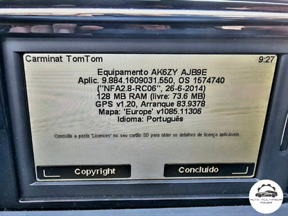 RENAULT - Sistema TomTom Old Carminat - Cartão SD Atualização Mapas GPS Nav v11.25 2025