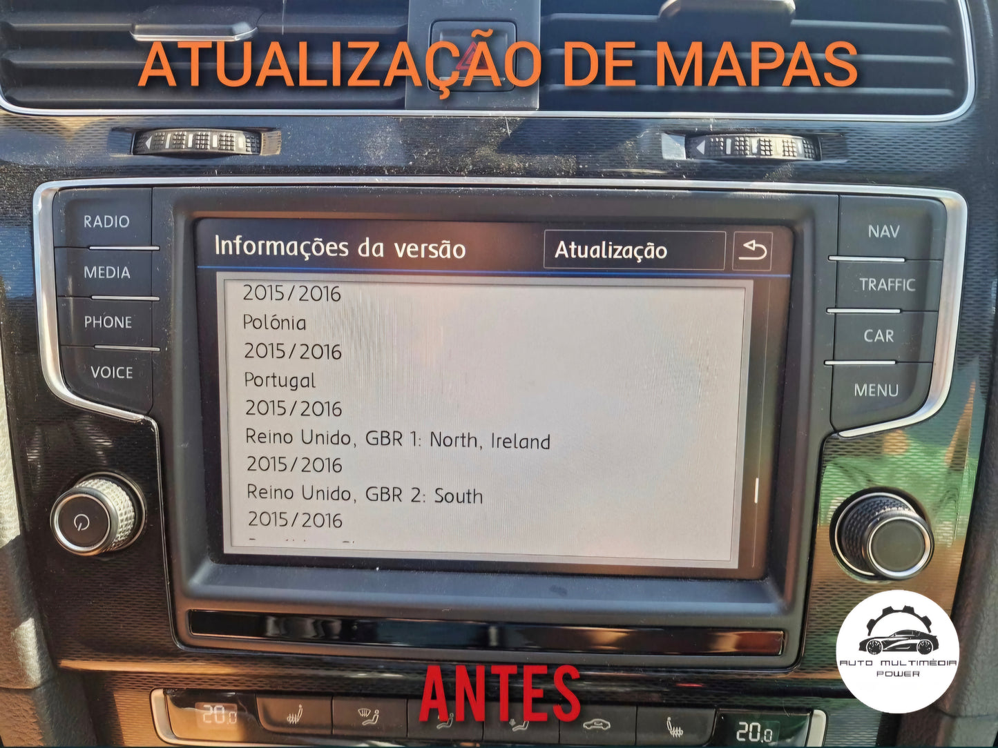 VOLKSWAGEN VW - Sistema Discovery Media PRO MIB1 / MIB2 - Cartão SD DV Atualização Mapas GPS Nav v24 2025