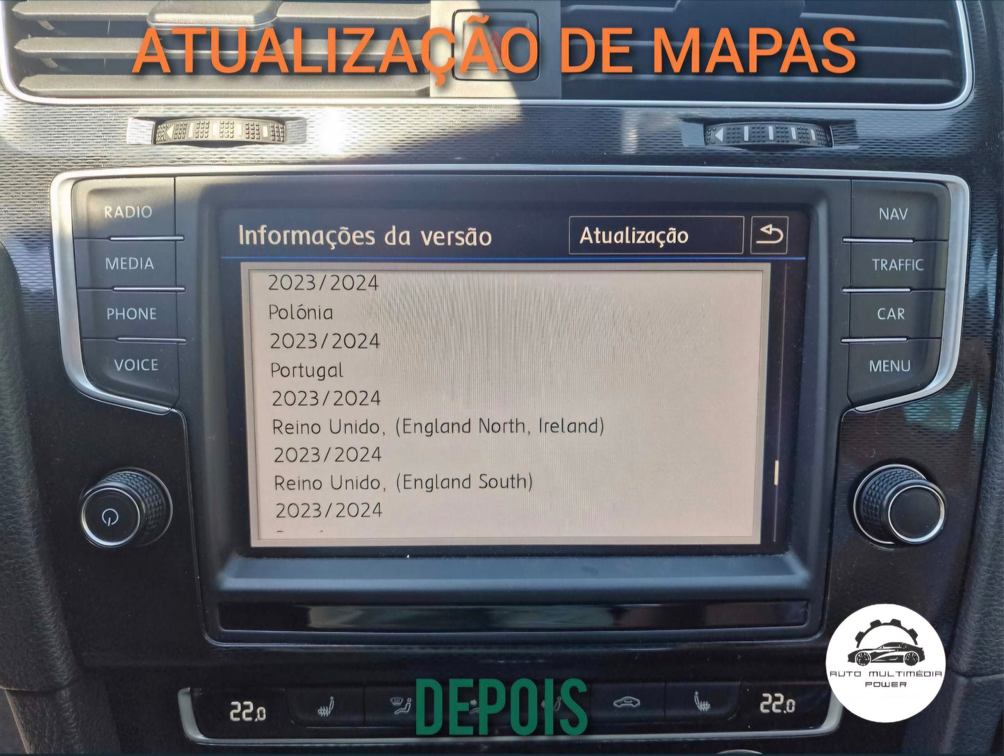 VOLKSWAGEN VW - Sistema Discovery Media PRO MIB1 / MIB2 - Cartão SD DV Atualização Mapas GPS Nav v24 2025