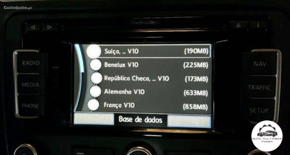 VOLKSWAGEN VW / SEAT / SKODA - Sistema RNS 310 - Cartão SD FX Atualização Mapas GPS Nav v12 2021