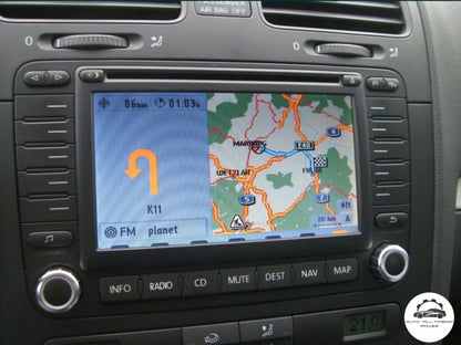 VOLKSWAGEN VW - Sistema MFD2 / RNS2 Blaupunkt EX-V (VX) - Atualização DVD Mapas GPS Nav v17 2019