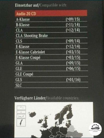 MERCEDES-BENZ - Sistema Garmin Map Pilot NTG5 Audio 20 - Cartão SD Atualização Mapas GPS Nav A218 Star 1 v19 2023