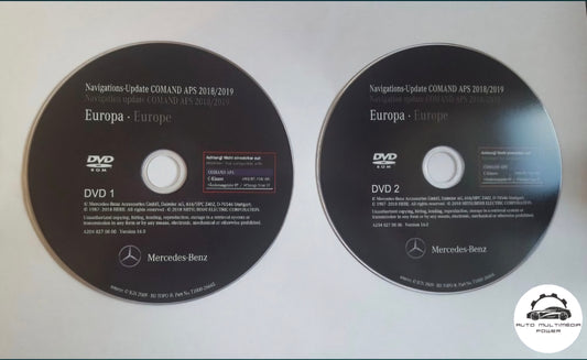 MERCEDES-BENZ - Sistema NTG4-204 COMAND - DVD Atualização Mapas GPS Nav v16 2019