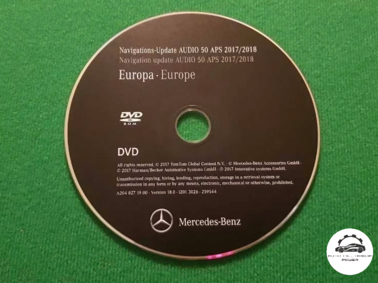 MERCEDES-BENZ - Sistema NTG4-204 AUDIO 50 - DVD Atualização Mapas GPS Nav v18 2018