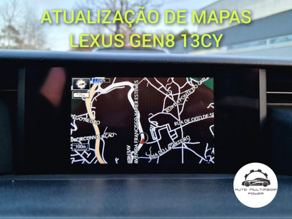 LEXUS - Sistema 13CY GEN 8 - Pen USB Atualização Mapas GPS Nav + Código v2024