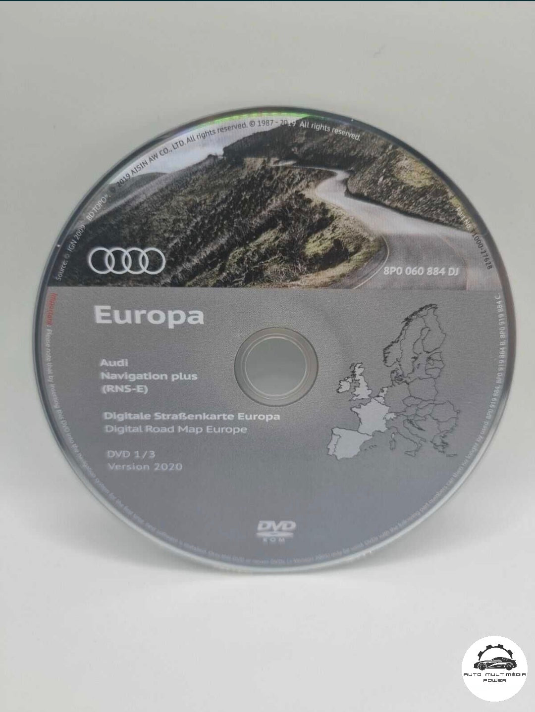 AUDI / SEAT - Sistema Navegação Plus RNS-E - DVD Atualização Mapas GPS Nav v2020