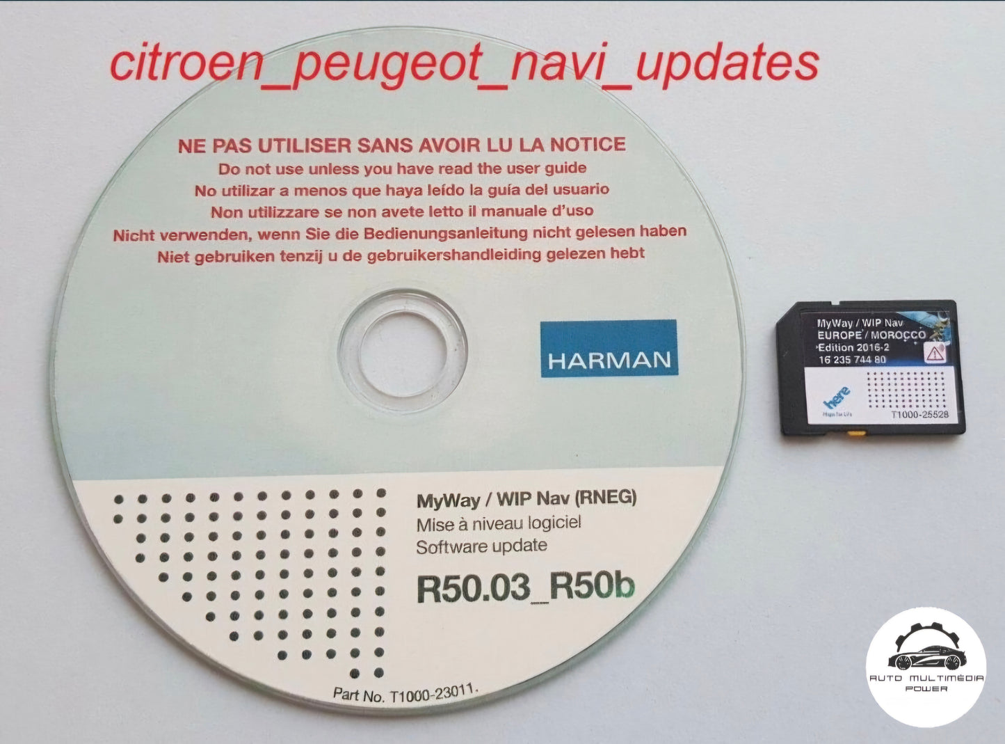 CITROEN MyWay & PEUGEOT WipNav - Sistema RNEG - Cartão SD Atualização Mapas GPS Nav v2024