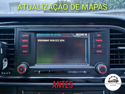 SEAT - Sistema Discover Media Gen 1 MSTD - Cartão SD AT Atualização Mapas GPS Nav v18 2023