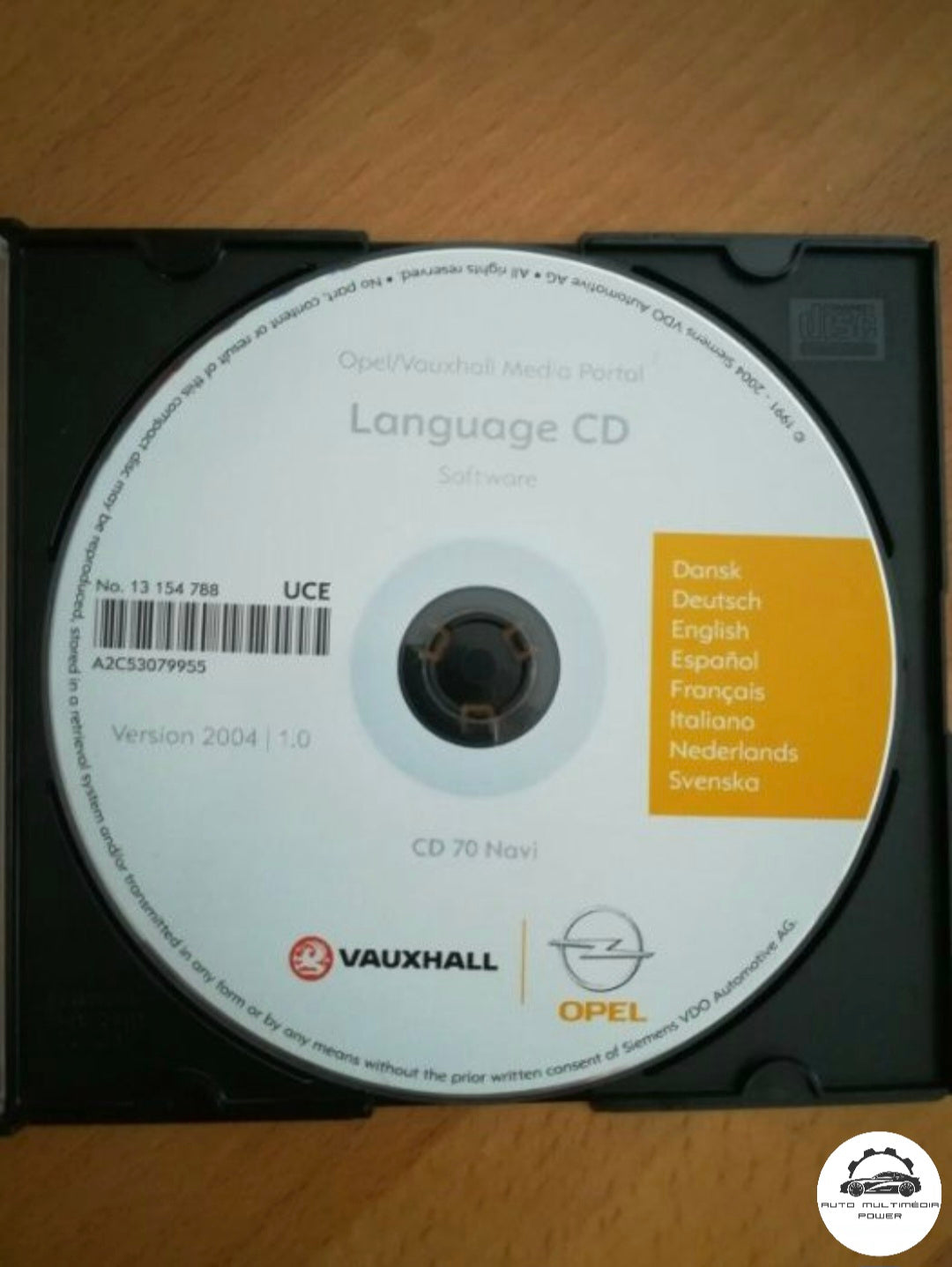 OPEL - Sistema CD 70 & DVD 90 Navi - CD Atualização Língua / Idioma GPS Português