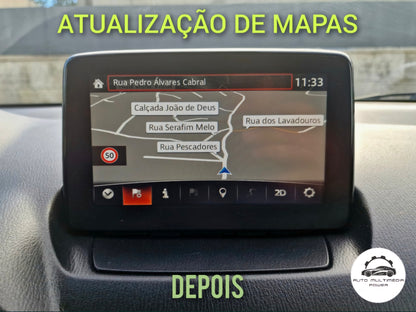 MAZDA - Sistema Skyactive Connect - Cartão SD Atualização Mapas GPS Nav v2025